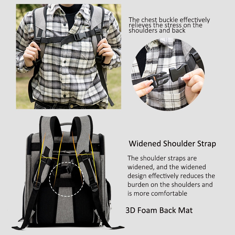 LDLC QS-099 Dual Side Expandable Breathable Mesh Design Pet Carrier Backpack Dog Cat Outdoor Carrying Bag LDLC QS-099 Dual Side Expandable Breathable Mesh Design Pet Carrier Backpack Dog Cat Outdoor Carrying Bag